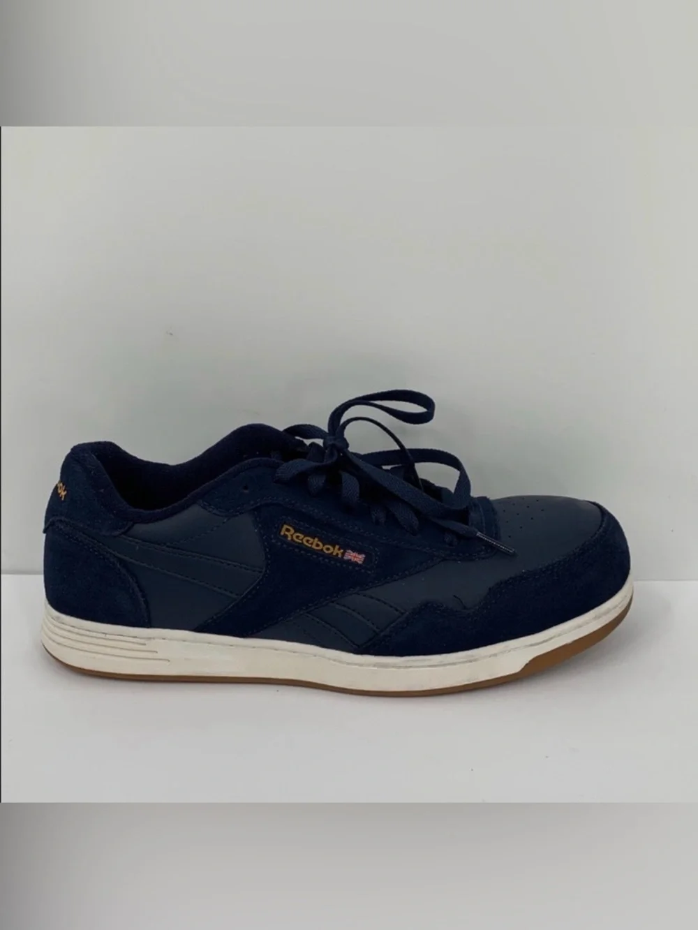Reebok club Memt work sneaker leather composite safety toe blue men 10.5 WIDE